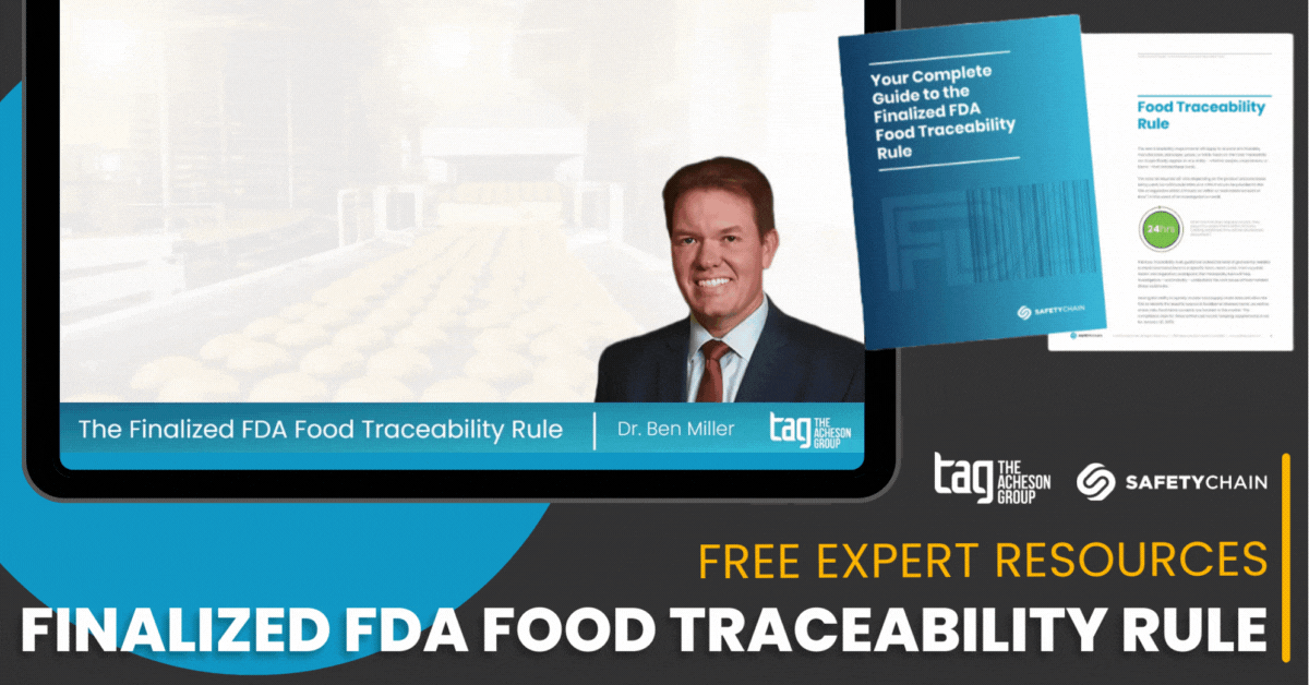 Page Header - Finalized FDA Traceability Rule Resources